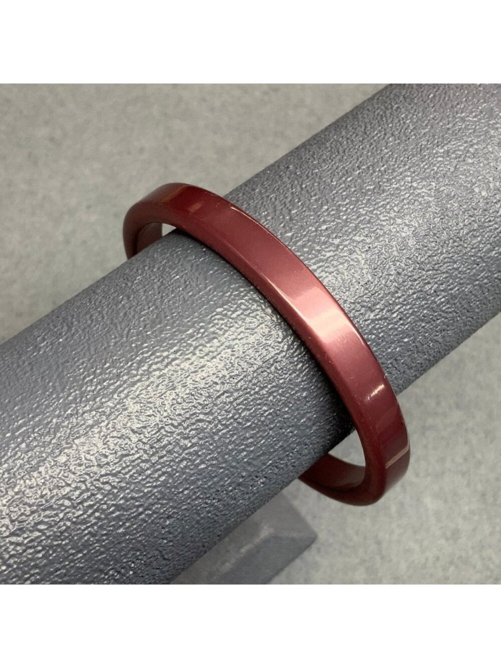 Vintage Retro Bangle Bracelet As Is Purple Acrylic Faux Bakelite 70s Chic Smooth